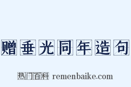 赠垂光同年造句是什么意思的图片